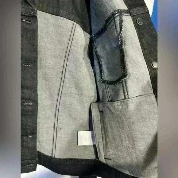 Buckle Miss Me Jean Denim Western Black Jacket  Womens Small Button Down EUC - Picture 4 of 10